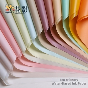 Waterproof matte floral wrapping paper in macaron colors for DIY bouquets