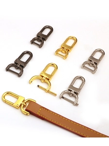 Polished alloy swivel lobster clasps for bags in gold, silver, and black finishes