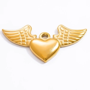 Pendentif en Acier Inoxydable Plaqué Or Soleil Lune Cœur Strass Perle Artificielle pour Fabrication de Bijoux DIY