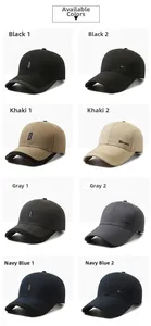 Détails de casquettes de baseball en coton avec étiquette et broderie en plusieurs couleurs