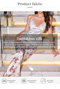 Guide détaillé du tissu et conseils d'entretien pour l'ensemble pyjama en satin