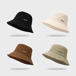 Bucket Hat Waterproof Quick Dry Polyamide Sun Protection Foldable Adjustable Solid Color Casual Fashion Women