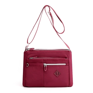 Women's nylon crossbody bag with multi-pockets, waterproof casual shoulder bag for daily use