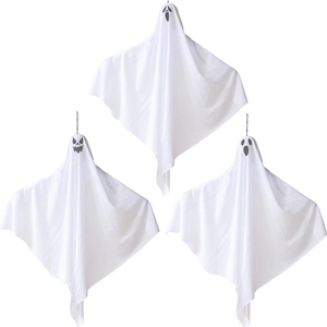 Halloween Hanging Ghost Decorations White Fabric Scary Flying Ghosts For Outdoor Yard Party Home Haunted House Decor