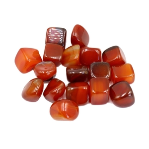 Polished natural red carnelian agate tumbled stones for DIY jewelry making and healing