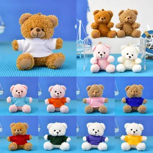 Cute Mini Teddy Bear Plush Keychain Toy Stuffed Animal Backpack Pendant Doll For Handbag Key Accessory For Kids Women Party Favor