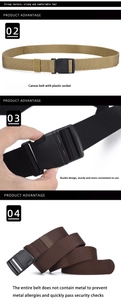 Détail des boucles non métalliques durables et des ceintures en nylon respirant colorées