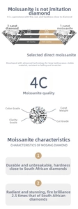 Detailed comparison chart showing 1 carat moissanite hardness and brilliance specifications