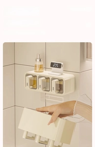 Detail of wall-mounted seasoning box with silicone seal for moisture-proof storage