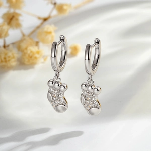 Boucles Oreilles Créoles Pendentif Chaussette Noël Cuivre Micro Pavé Zircon Bijoux Vacances Étincelants Style Minimaliste