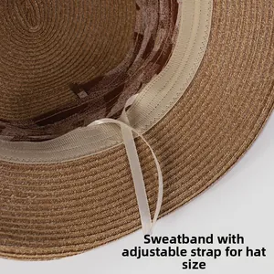 Détail intérieur du chapeau avec bandeau anti-sueur et cordon de serrage ajustable