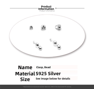 Detailansicht von S925 Sterlingsilber Kaschierperlen für DIY-Schmuckherstellung