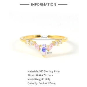 Detailed size specifications and material info for S925 sterling silver heart ring