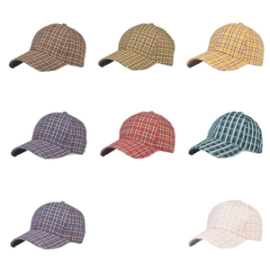 Collezione di cappellini da baseball classici a scacchi per uomo e donna in vari colori