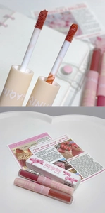 Dual-ended lip glaze set with matte velvet and mirror water light gloss finishes