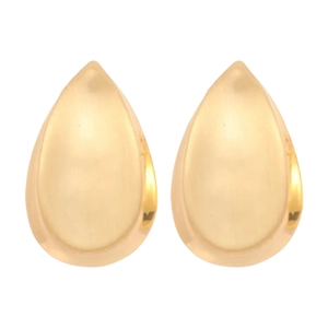 Orecchini a goccia placcati oro 18 carati per donna con finitura in metallo spazzolato