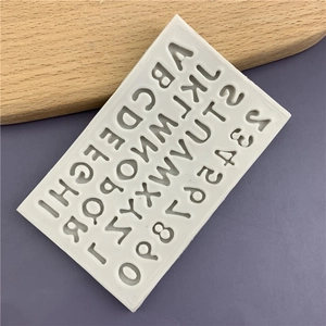 Mini alphabet and numbers silicone mold for fondant baking and DIY cake decoration