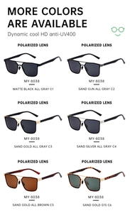 Polarized sunglasses in six color options including matte black and tortoiseshell