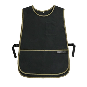 Black and olive canvas waterproof apron with adjustable side buckles and large pockets