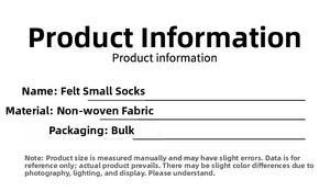 Specifications of felt mini Christmas stockings made from non-woven fabric in bulk packing