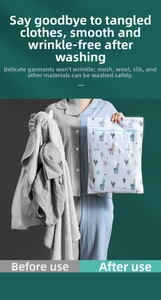 Detailed comparison showing mesh laundry bag protecting clothes with alpaca print