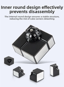 Internal structure of the silver mirror cube showing stable core and anti-pop components