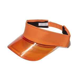 Neon orange transparent TPU sun visor hat for summer sports and outdoor activities