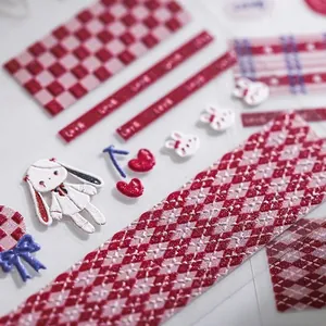 3D embossed nail art stickers featuring red heart, cherry, and cute rabbit patterns