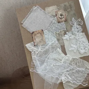 Vintage DIY Nagelkunst Fotografie Requisiten Materialien Spitze Netz Papier Für Scrapbooking Retro Handgemacht