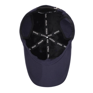 Deep blue fleece lined baseball cap for men featuring NY&JA interior embroidery