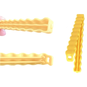 Creative yellow french fries shaped plastic bag sealer clips for food storage and freshness