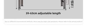 Adjustable microwave oven rack width showing telescopic range from 39cm to 63cm