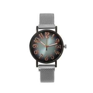 Orologio al quarzo minimalista con quadrante sfumato e cinturino magnetico