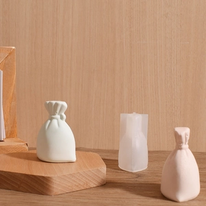 Detailed view of translucent silicone mold for crafting DIY resin fortune bag ornaments