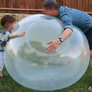 Giant Bubble Ball Inflatable Toy TPR Soft Transparent Water Fillable Stretchable Outdoor Garden Game For Kids