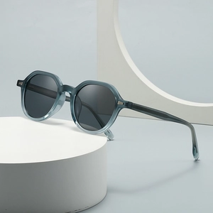Vintage Polarized Round Geometric Sunglasses UV400 Protection Retro INS Style Outdoor Fashion Eyewear For Men Women