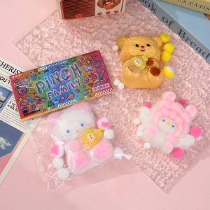 Cute Cartoon Cat Bear Rabbit Animal Squeeze Toy TPR Soft Squishy Decompression Stress Relief Sensory Toy Desk Decoration