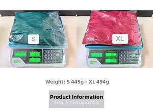 Poids de la robe à paillettes taille S 445g et taille XL 494g mesuré sur balance digitale