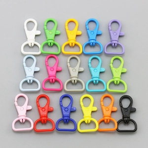 Colorful plastic lobster claw clasps for DIY jewelry making and keychain accessories