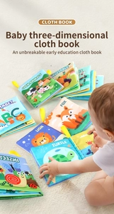 Détails de livres en tissu 3D pour bébés avec animaux de la ferme et thèmes éducatifs