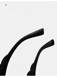 Detail view of smooth curved mirror legs on stylish oval sunglasses for a comfortable fit