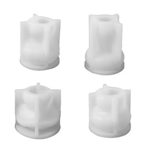 Set of four 3D mushroom shape silicone molds for DIY concrete or plaster candlesticks