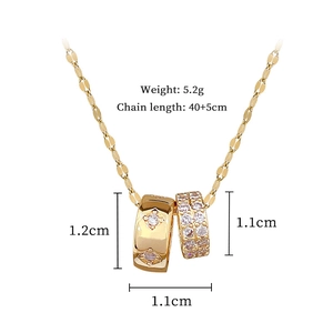 Detailed view of titanium steel necklace with weight and chain length specifications