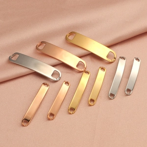 Stainless Steel Curved Bar Connectors Long Strip Charms For DIY Bracelet Necklace Making Mirror Polished Jewelry Findings