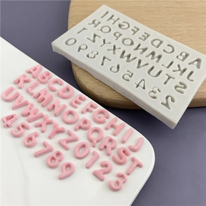 Mini alphabet and number silicone mold for DIY fondant baking and resin crafts