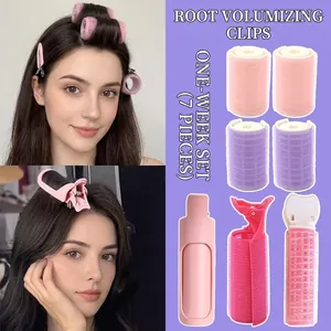 Hair Root Volumizing Clips Self Grip Hair Rollers Bangs Fluffy Curler Styling Tools Plastic Nylon For Women Girls
