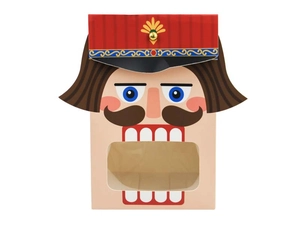 Nutcracker soldier cardboard gift box with clear PET window for biscuit packaging