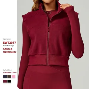 Gilet De Sport En Polaire Pour Femmes Col Montant Fermeture Éclair Sans Manches Chaud Pour La Course À Pied