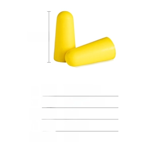 Macro view of soft 2.8cm slow-rebound foam earplugs for noise reduction