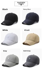 Matrix-Anzeige von sechs Farben schnelltrocknender Baseballcaps mit Metallemblem